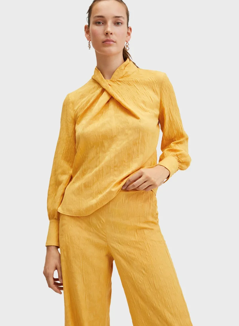 MANGO Wide Leg Pants