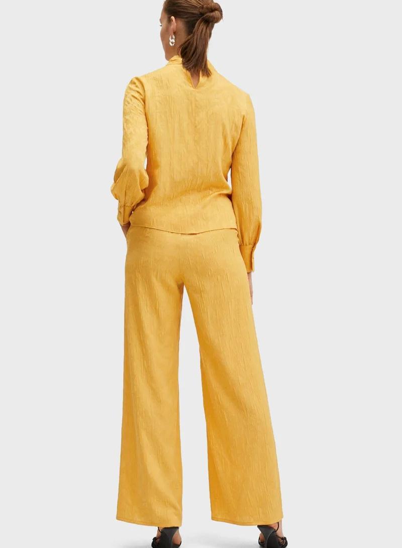 MANGO Wide Leg Pants
