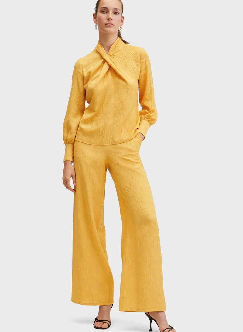 MANGO Wide Leg Pants