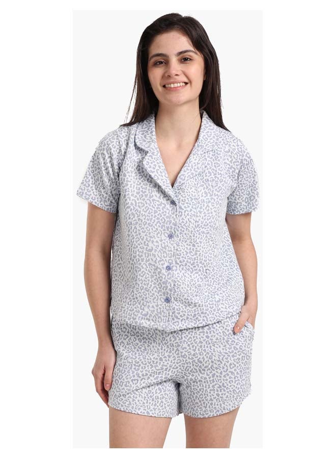 Carina Chic Leopard Print Pyjama Set - Image 1