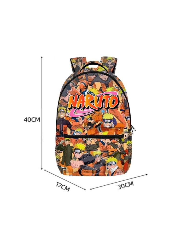 Naruto simple zipper backpack schoolbag for teenagers and elementary school students men and women leisure sports backpack - Image 2