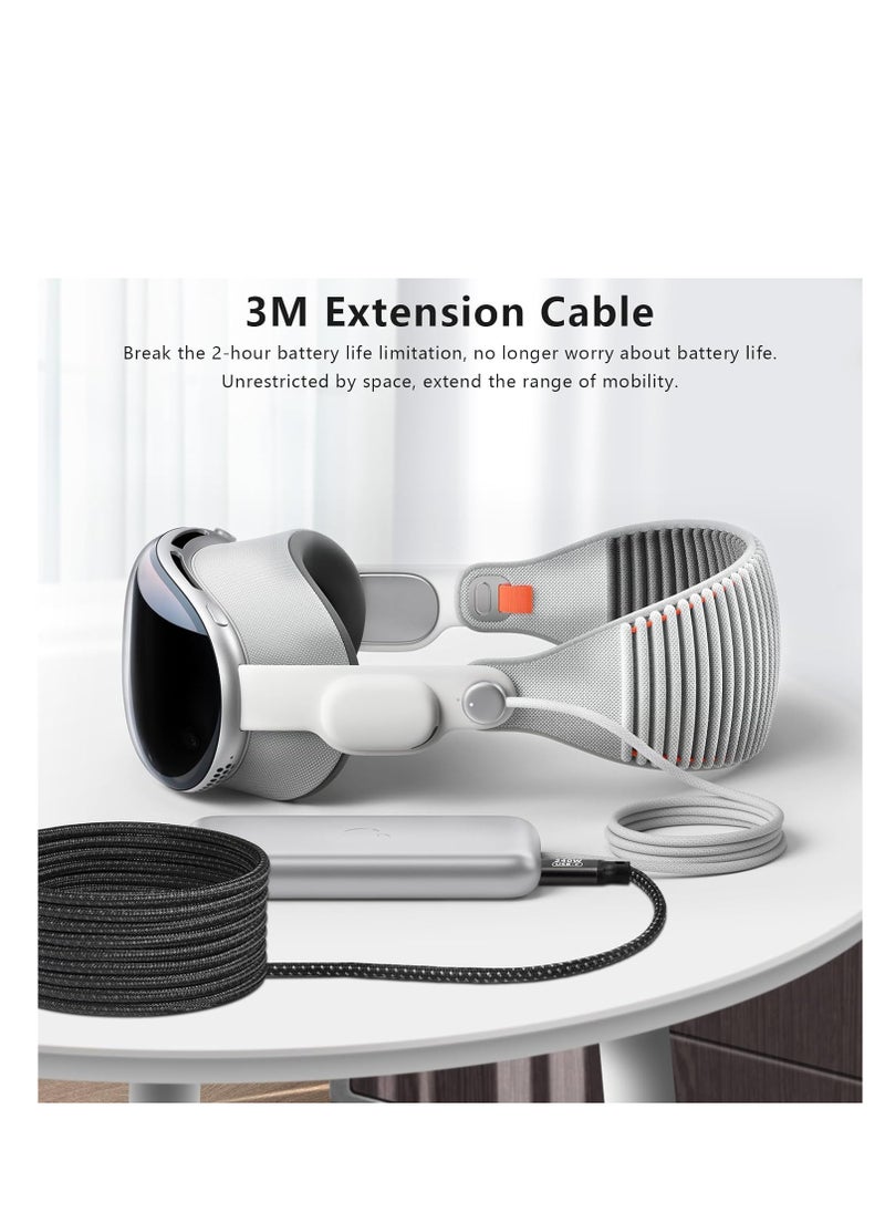 KASTWAVE - Link Cable 10 FT for Apple Vision Pro, USB-C to USB-C, PD 3.1 240W Fast Charging Cord for Vision Pro, High-Speed PC Data Transfer, Premium Apple Vision Pro Accessories, 1 Pcs - Image 1
