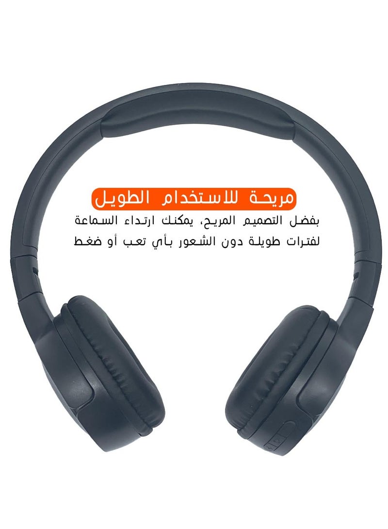 Wireless Bluetooth On-Ear Stereo Foldable Headphone Blue  - Image 3