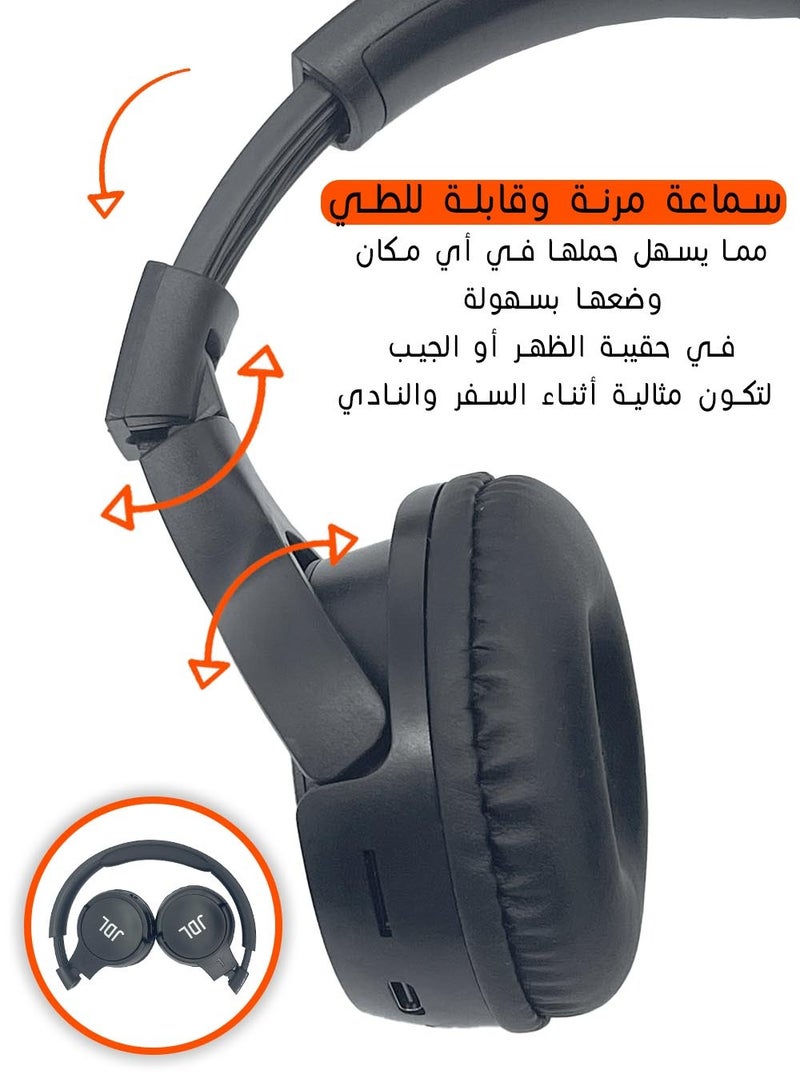 Wireless Bluetooth On-Ear Stereo Foldable Headphone Blue  - Image 4