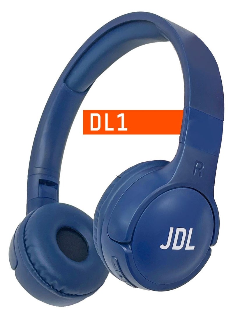 Wireless Bluetooth On-Ear Stereo Foldable Headphone Blue  - Image 1