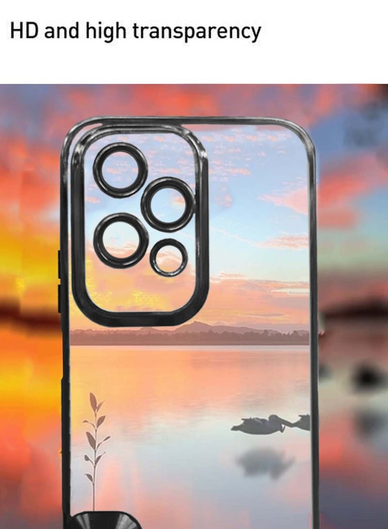 دبليو تيك غطاء فتحة الكاميرا Honor 200 Lite 5G 2024 PU الفاخر ذو الشفاه المرتفعة - أسود - Image 5