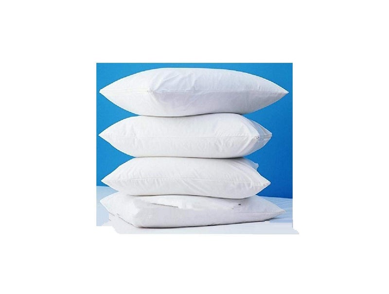 Homestyle 4 Pack Deluxe Zippered Vinyl Pillow Covers - Waterproof Protectors for Longer Lasting Pillows. Standard Size 20"x29". Ideal for Home, Hotel and Hospital use. - Image 1