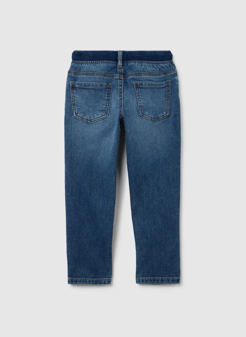 Ovs STRETCH BLUE COTTON BLEND BOYS' JEANS