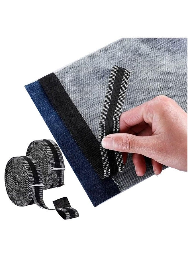 GMORO Trousers Edge Modified Strips, Iron-on Instant Hem Tape, 2m Pants Edge Shorten Self-Adhesive, 25mm Trouser Mouth Paste Edge Fabric Tape for Suit Pants Jeans Trousers, DIY Sewing Accessories - Image 1