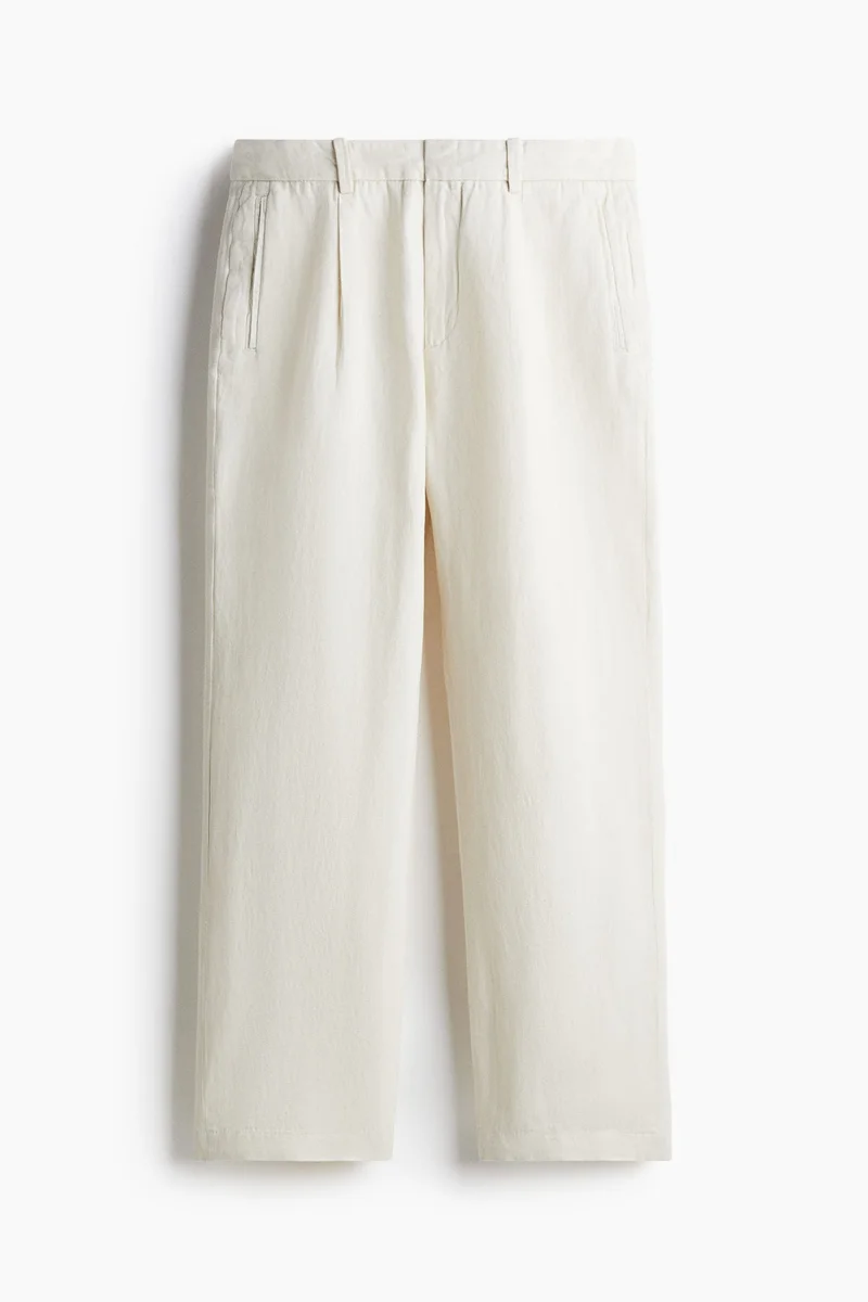H&M Relaxed Fit linen-blend trousers