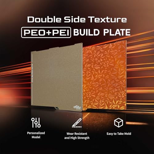 chitu systems Texture PEI Build Plate for Ender 3/ Ender 3 V3 KE/Emder 3 V3 SE/ K1/ K1C 3D Printer, 235x235mm Texture PEI Build Plate +Smooth PEO Sheet 3D Printer Flexible Spring Steel Removable Platform - Image 2