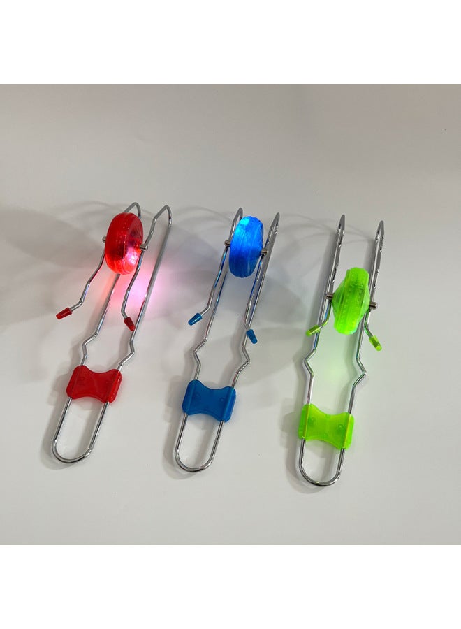 Magic Wave Magnetic Track Gyro Flywheel Luminous Belt Light Yo-yo Decompression Children's Toys-Color:Lake Blue - Image 2