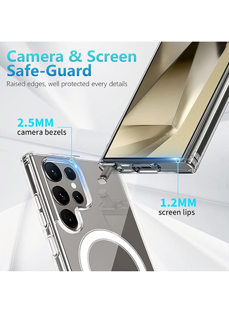 Theodor Magnetic Case for Samsung Galaxy S24 Ultra 6.8-inch Compatible with MagSafe Wireless Charging, Shockproof Phone Bumper Cover Abu dhabi Sun - Image 3