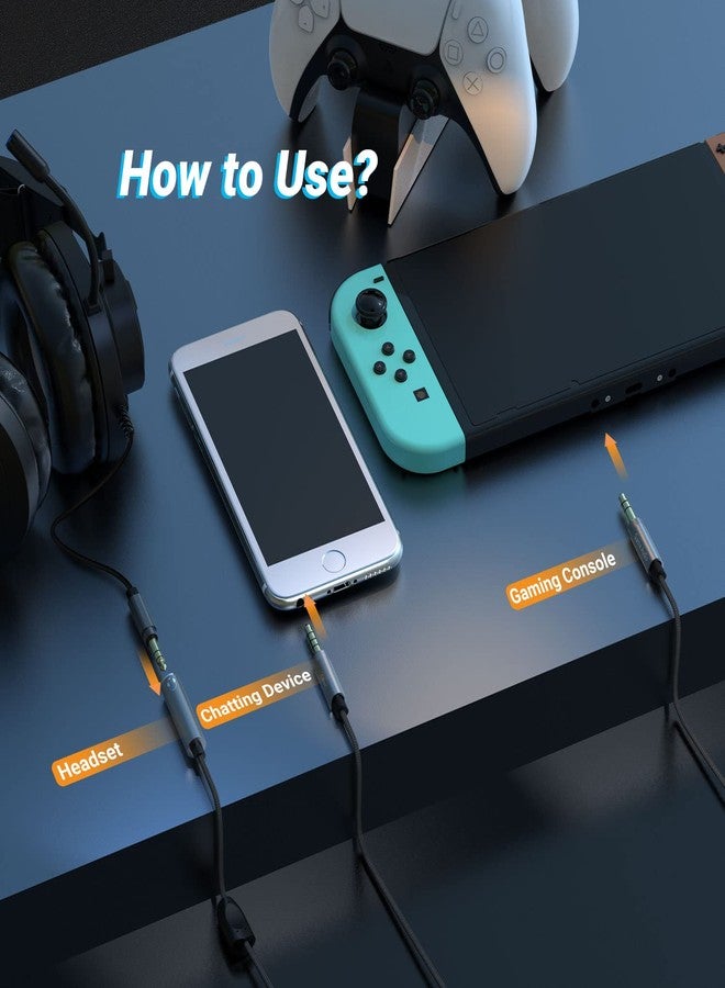 Cubilux AM-2 Headset Connector Compatible with Xbox One/360 PS4/PS5 Switch for Streaming Gameplay Audio to Phone/PC, Game Chat Mixer Cable - Image 2