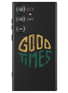 Theodor Protective Slim Fit Case Liquid Silicone Cover with Full Body Protection Anti-Scratch Shockproof Case For Samsung Galaxy S24 Ultra (Black) - Good times  - Image 1
