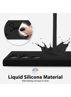 Theodor Protective Slim Fit Case Liquid Silicone Cover with Full Body Protection Anti-Scratch Shockproof Case For Samsung Galaxy S24 Ultra (Black) - Good times  - Image 4