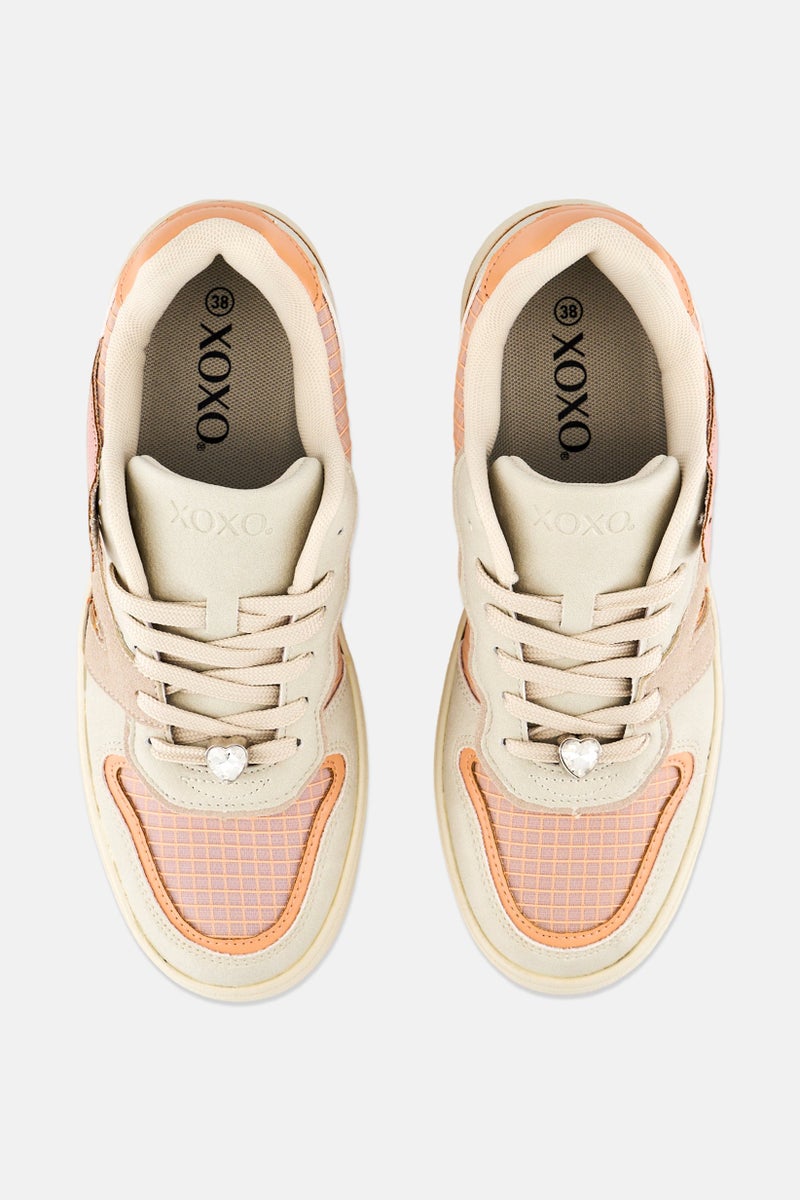 XOXO Women Lace Up Sneaker Shoes, Multicolor - Image 3