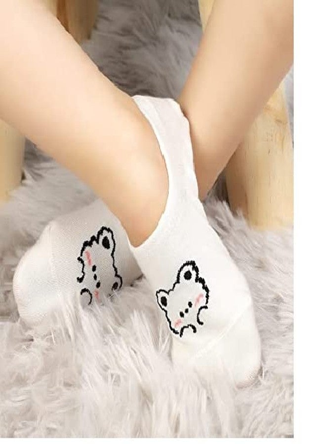 CHACKO Girl's Cute Printed Anti-Slip Cotton Loafer Socks (Multi-Coloured) - Pack of 5 Pairs Free Size - Image 5