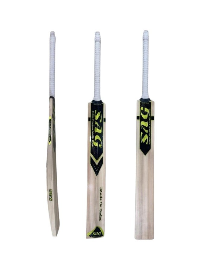 تبلد مضرب كريكيت من خشب الصفصاف الإنجليزي | مقاس 5 | حافة عريضة 40-42 مم | جاهز للعب | مناسب للعب بالكرة الجلدية | يتضمن غطاءً واقيًا من الخدوش، وواقيًا لطرف المضرب، وغطاءً للمضرب - Image 2