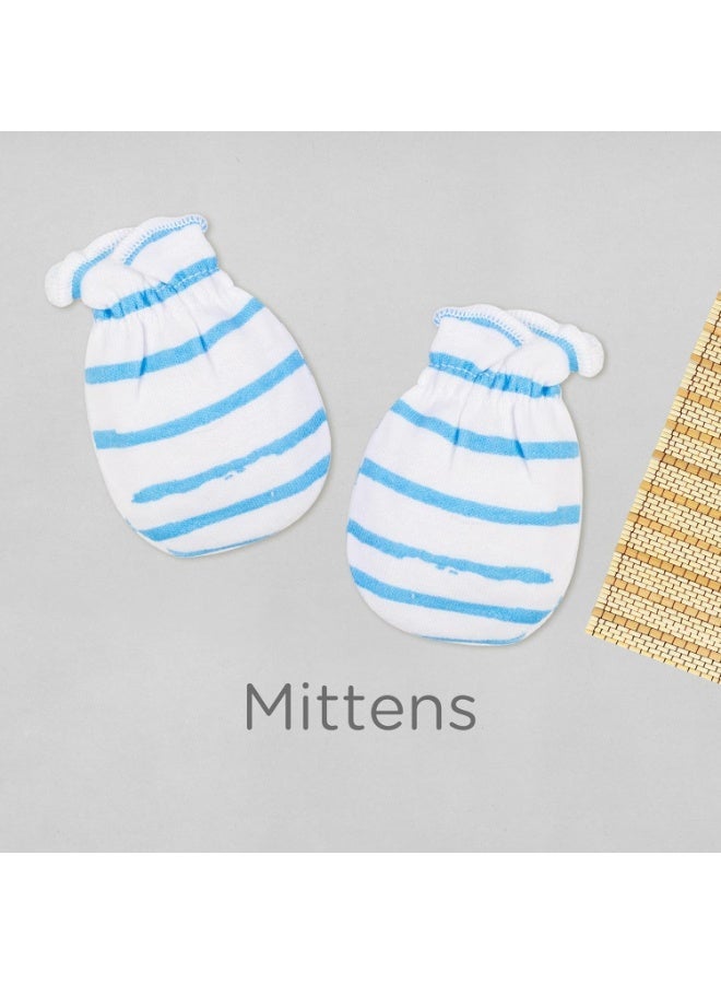 Mee Mee Premium & Soft Baby Cap, Mitten & Booties Set | Comfortable & Essential for Babies, Infants & New Borns | Best Combo for 0-12 Months Baby Boys & Girls - Image 2