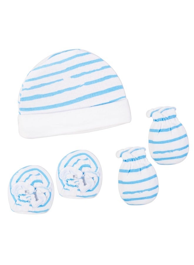 Mee Mee Premium & Soft Baby Cap, Mitten & Booties Set | Comfortable & Essential for Babies, Infants & New Borns | Best Combo for 0-12 Months Baby Boys & Girls - Image 1