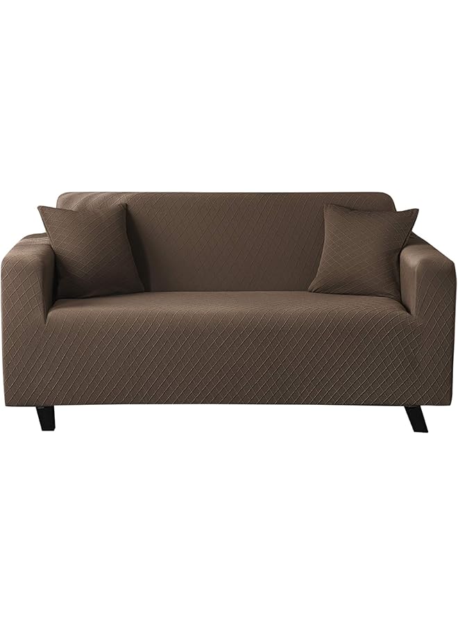 erorex Stretch Sofa Slipcover, Waterproof and Non-slip 1 2 3 4 Seater Protective Cover, Durable and Thick Spandex Fabric Sofa Cover, Machine Washable (Brown 1,3 Seater (190-230cm)) - Image 1