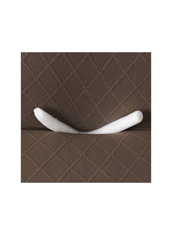 erorex Stretch Sofa Slipcover, Waterproof and Non-slip 1 2 3 4 Seater Protective Cover, Durable and Thick Spandex Fabric Sofa Cover, Machine Washable (Brown 1,3 Seater (190-230cm)) - Image 2