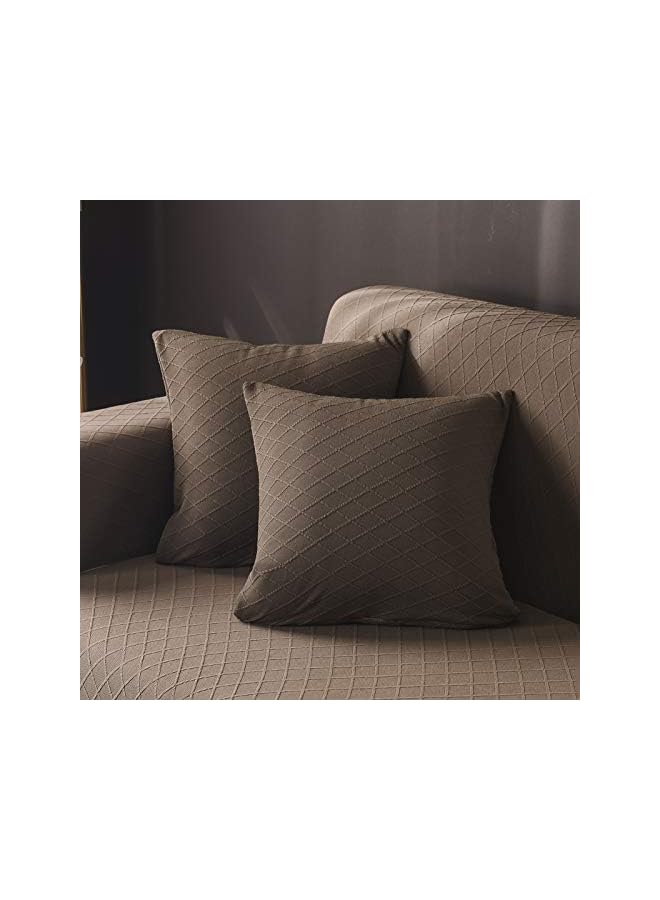 erorex Stretch Sofa Slipcover, Waterproof and Non-slip 1 2 3 4 Seater Protective Cover, Durable and Thick Spandex Fabric Sofa Cover, Machine Washable (Brown 1,3 Seater (190-230cm)) - Image 4