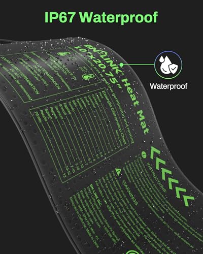 BN-LINK Durable Seedling Heat Mat for Seed Starting 10" x 20.75", 2 Pack Waterproof Warming Mat Plant Heating Pad for Seed Germination, Indoor Growing, Hydroponic, Greenhouse, ETL Listed - Image 4