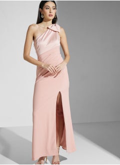 Adrianna Papell One Shoulder Crepe Dress  - Image 4