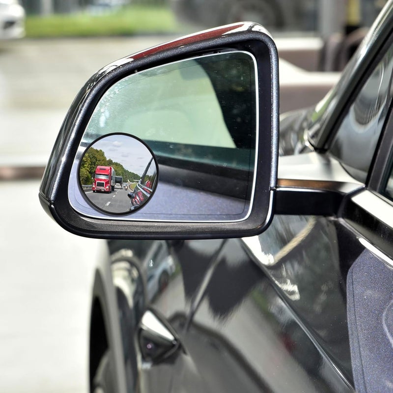 Garneck 2pcs Small round Blind Spot Mirrors for Cars Truck Convex Side View Mirror with Suction Cup Wide Angle Rearview Accessories for Enhanced Driving Safety - Image 5