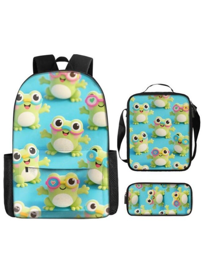 Bright Li Fire Unlock the new fashion of childish fun! Three-piece set of bags, cartoon elements for children and teenagers (students, children, friends' outings, mountain climbing, schooling, etc. can be used) - 21 - Image 2