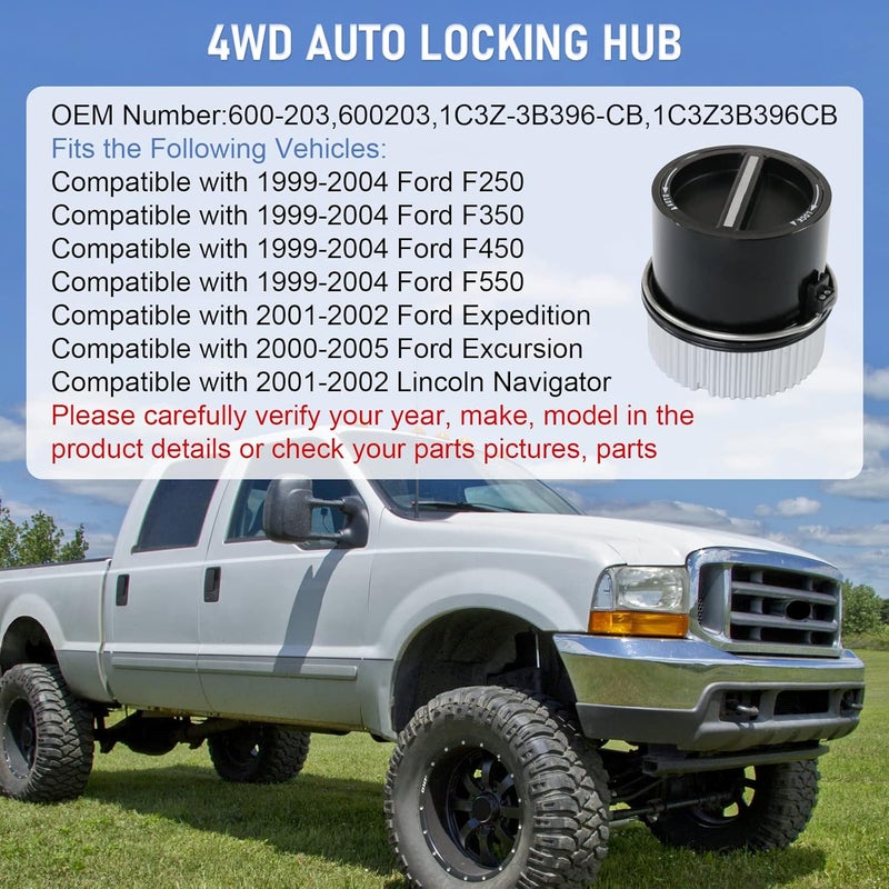 DICMIC 4WD Auto Locking Hub for Ford F250 F350 F450 F550 Expedition Excursion Navigator - Image 3