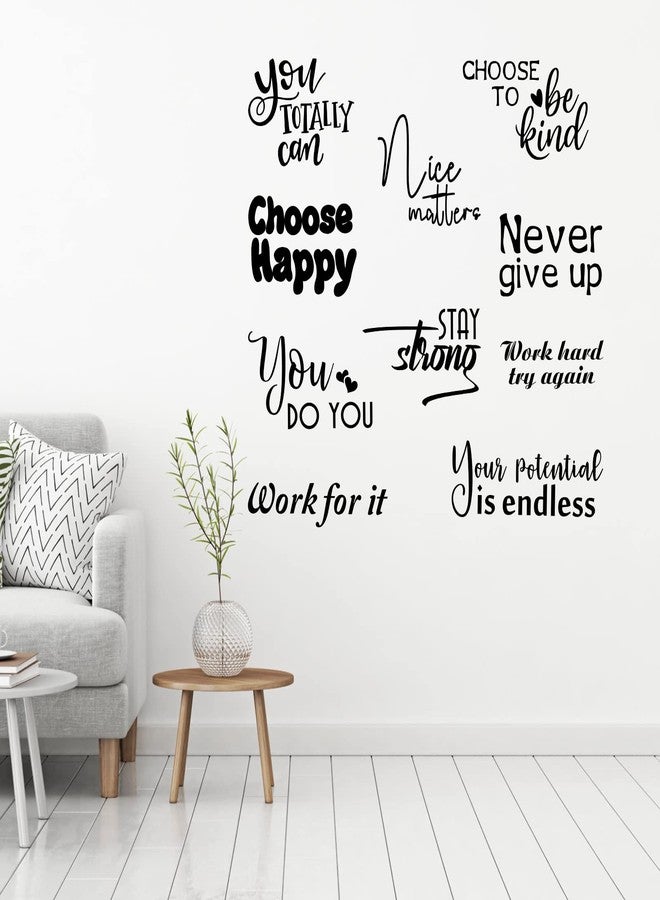 Marspark 10 Pcs Inspirational Wall Decals Peel and Stick Vinyl Positive Quotes Wall Decor Removable Waterproof Motivational Window Stickers for Bedroom Office School Classroom Living Room Bathroom - Image 4