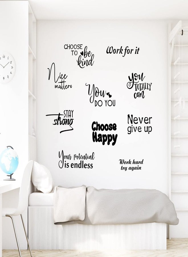 Marspark 10 Pcs Inspirational Wall Decals Peel and Stick Vinyl Positive Quotes Wall Decor Removable Waterproof Motivational Window Stickers for Bedroom Office School Classroom Living Room Bathroom - Image 5