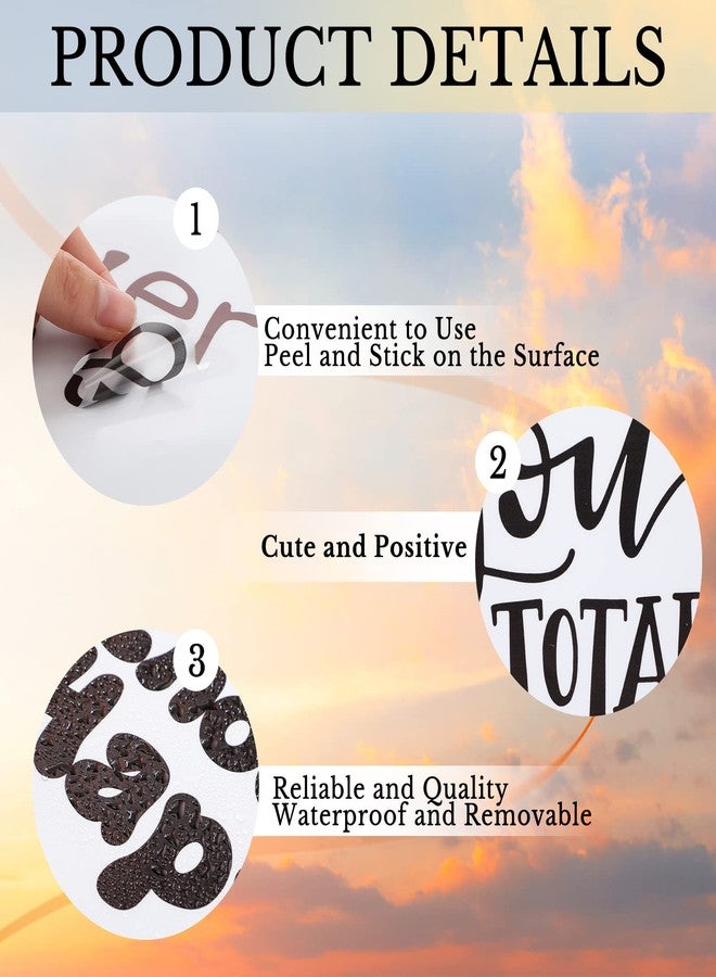 Marspark 10 Pcs Inspirational Wall Decals Peel and Stick Vinyl Positive Quotes Wall Decor Removable Waterproof Motivational Window Stickers for Bedroom Office School Classroom Living Room Bathroom - Image 3