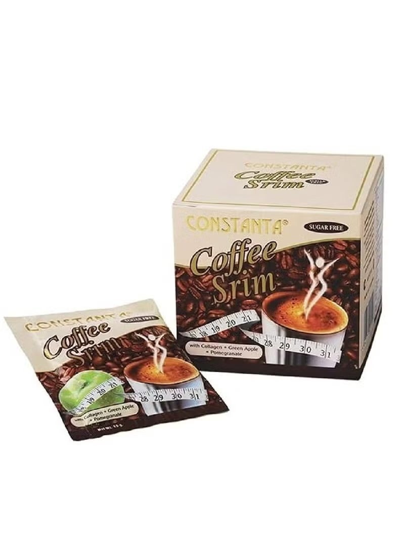 Constanta Sugar-Free Coffee Srim – 15g x 12 Sachets – Weight Management Coffee with Collagen & Green