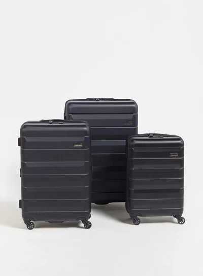 Wave Textured Hardcase Luggage Trolley Bag with Retractable Handle - Set of 3