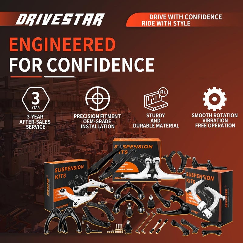 DRIVESTAR ذراع التحكم السفلي الأمامي DRIVESTAR 4 قطع مع مفاصل كروية لتويوتا سيلكا وكورولا - Image 4