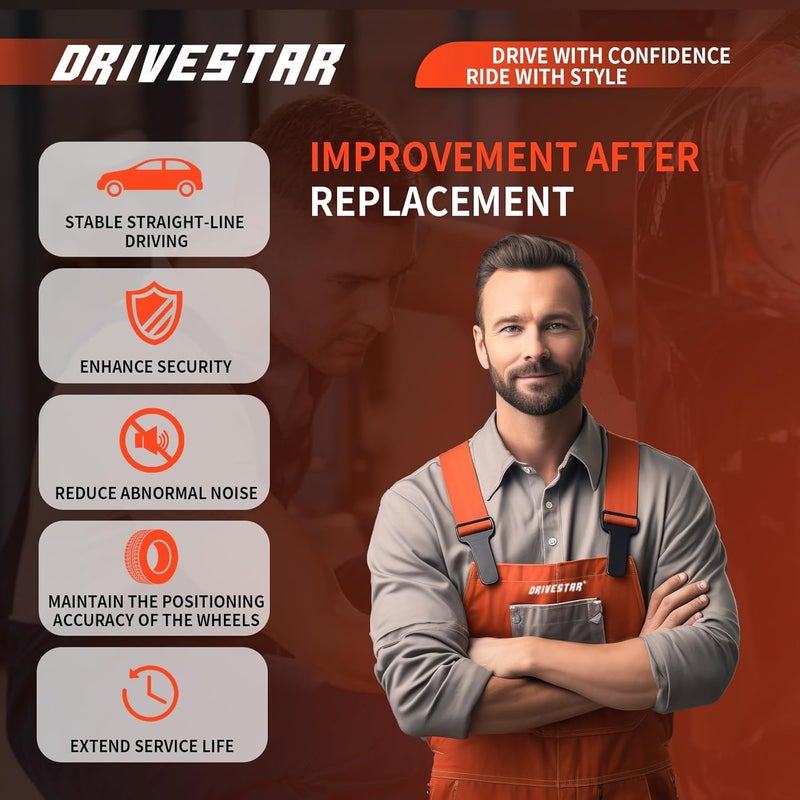 DRIVESTAR ذراع التحكم السفلي الأمامي DRIVESTAR 4 قطع مع مفاصل كروية لتويوتا سيلكا وكورولا - Image 5