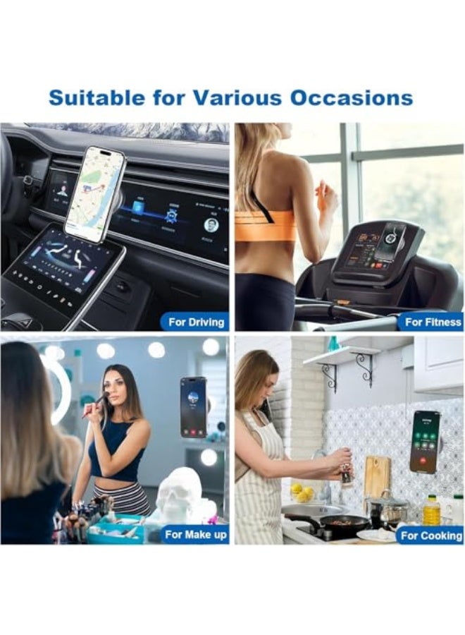 XICEN 360° Rotatable Phone Holder, Adjustable Double Sided Magnetic Mount, Electric Vacuum Car Phone Holder for Gym (Grey) - Image 5