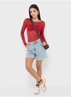 Ginger Mesh Fitted Top With Bralette  - Image 4
