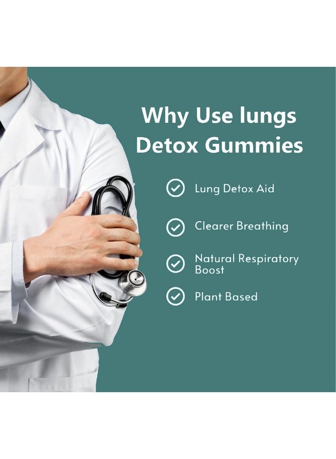 GRANDEUR Grandeur Lungs Detox For Smokers, Pollution & Mucus With Herbal Extracts Like Ginger, Licorice, Peppermint, Clove & Fenugreek Seed | Lungs Cleaner | Smokers Health | Immunity | 60 GUMMIES  - Image 4