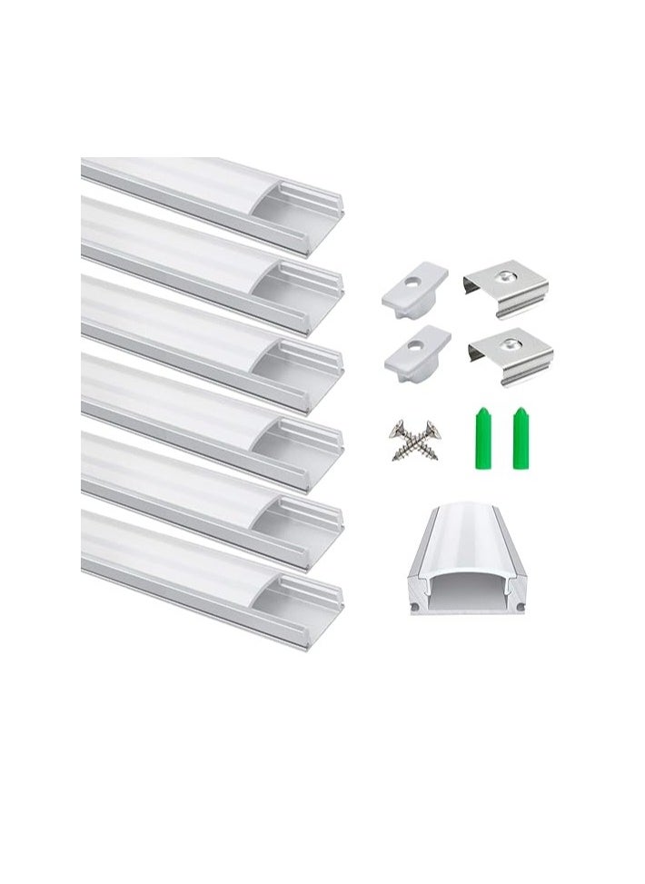 SUN SHINE Aluminum Profile, LED Aluminum Channel 6-Pack 3.3ft/1Meter  - Image 1