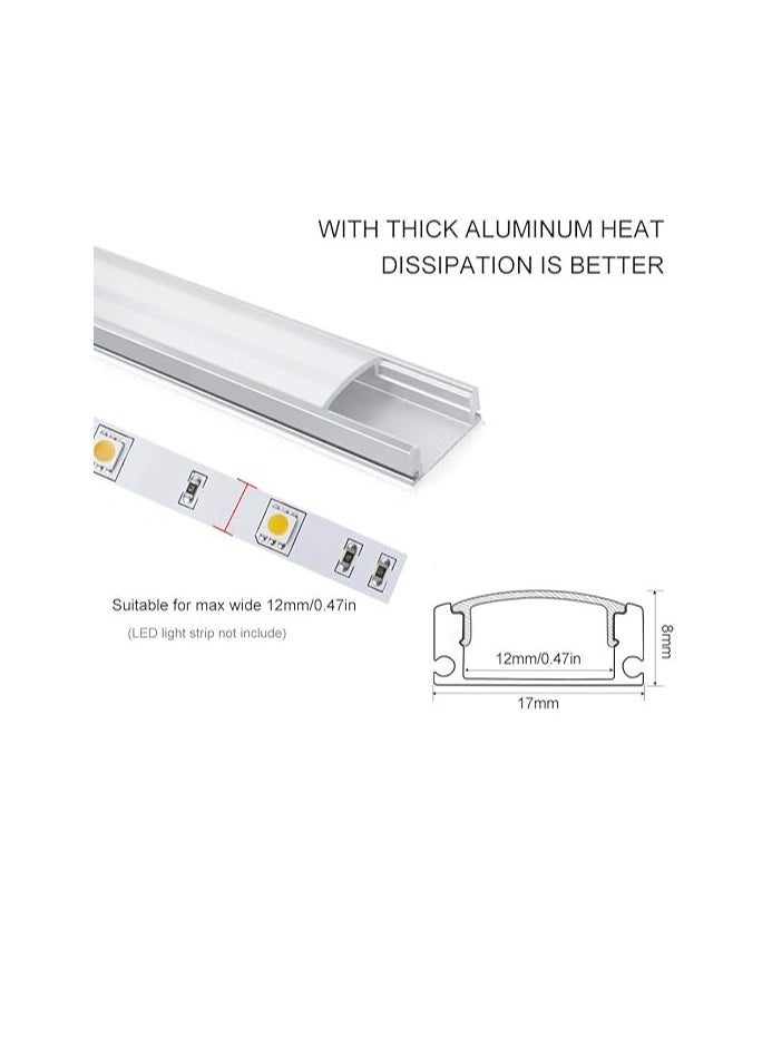 SUN SHINE Aluminum Profile, LED Aluminum Channel 6-Pack 3.3ft/1Meter  - Image 2