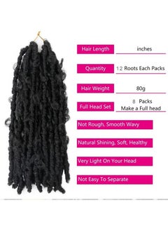 ASVNRES Butterfly Locs Passion Twist Crochet Hair 18 Inch Pre-twisted Short Crochet Passion Twist Hair, Faux Locks Crochet Hair Braids Extensions Soft Locks Synthetic Hair  - Image 4
