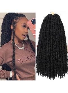 ASVNRES Butterfly Locs Passion Twist Crochet Hair 18 Inch Pre-twisted Short Crochet Passion Twist Hair, Faux Locks Crochet Hair Braids Extensions Soft Locks Synthetic Hair  - Image 1