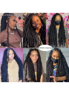 ASVNRES Butterfly Locs Passion Twist Crochet Hair 18 Inch Pre-twisted Short Crochet Passion Twist Hair, Faux Locks Crochet Hair Braids Extensions Soft Locks Synthetic Hair  - Image 3