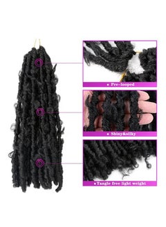 ASVNRES Butterfly Locs Passion Twist Crochet Hair 18 Inch Pre-twisted Short Crochet Passion Twist Hair, Faux Locks Crochet Hair Braids Extensions Soft Locks Synthetic Hair  - Image 5