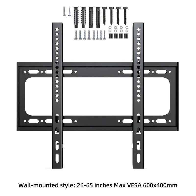 Metal Fixed TV Wall Mount Bracket For 14 To 42 Inch Tvs Ultra Thin Design VESA 400x400mm Weight Capacity 55 Lbs Easy Wall Installation Without Electricity - Image 5